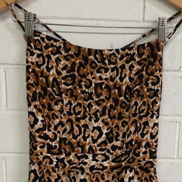 TIGERLILY Divya Leopard Print Crossover Back Tiered Midi Maxi Dress NWOT RRP$269 - Picture 15 of 16
